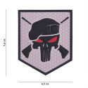 Patch 3D PVC Commando Punisher (gris)