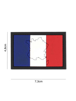 Patch 3D PVC Drapeau France avec contour