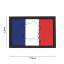 Patch 3D PVC Drapeau France avec contour