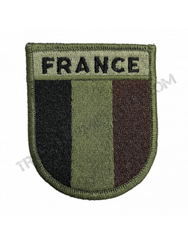 Ecusson patriotique militaire veteran . Patch France .