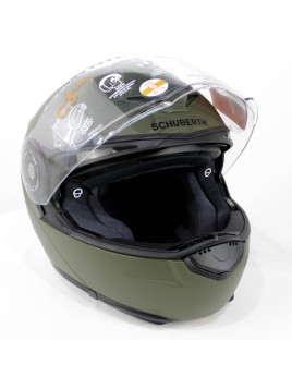 Casque moto Vert OTAN