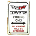 Plaque Parking Corvette