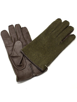 Gants Armée française paume cuir dessus jersey/laine